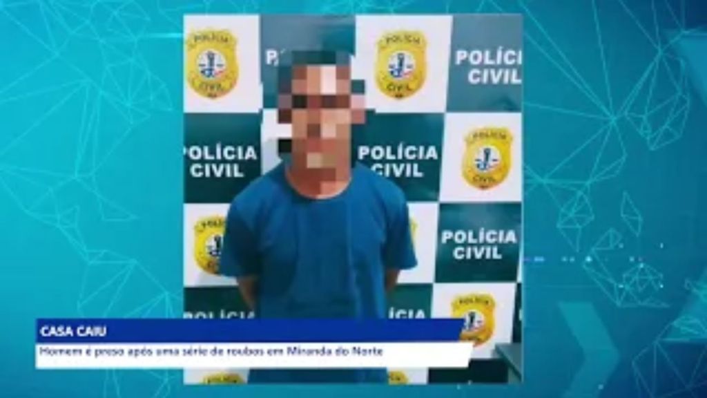 HOMEM É PRESO POR SUSPEITA DE COMETER VÁRIOS ASSALTOS EM MIRANDA DO&nbsp;NORTE