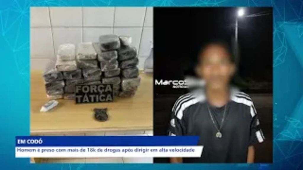 UM HOMEM FOI PRESO COM MAIS DE 18 KG DE DROGAS EM CODÓ