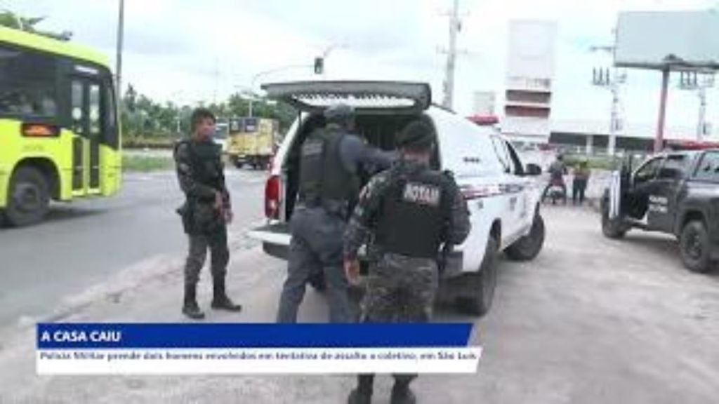 DOIS INDIVÍDUOS SÃO PRESOS EM FLAGRANTE AO ASSALTAR ÔNIBUS EM SÃO&nbsp;LUÍS