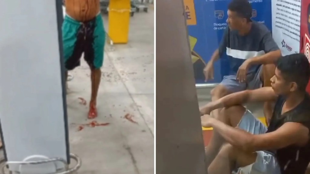 Vídeo: Homem é ferido com golpe de faca em supermercado em São&nbsp;Luís