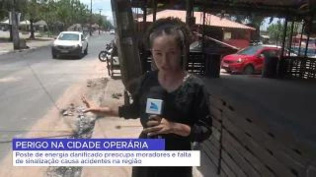 POSTE DANIFICADO E FALTA DE SINALIZAÇÃO PREOCUPAM MORADORES NA CIDADE&nbsp;OPERÁRIA