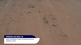 ASFALTO DA COHAB ANIL 4 CEDE E É REPARADO APÓS&nbsp;DENÚNCIA