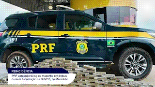 PRF APREENDE MAIS DE 60 KG DE MACONHA DURANTE FISCALIZAÇÃO EM&nbsp;ESTREITO