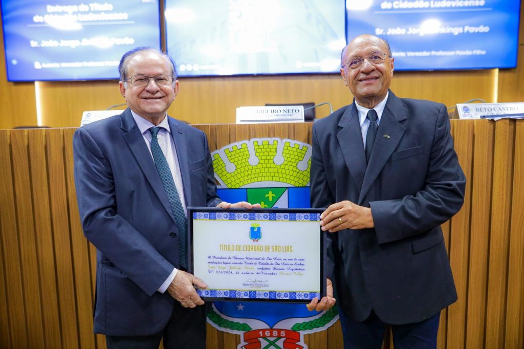 Câmara concede título de Cidadão Ludovicense ao conselheiro João Jorge Jinkings&nbsp;Pavão
