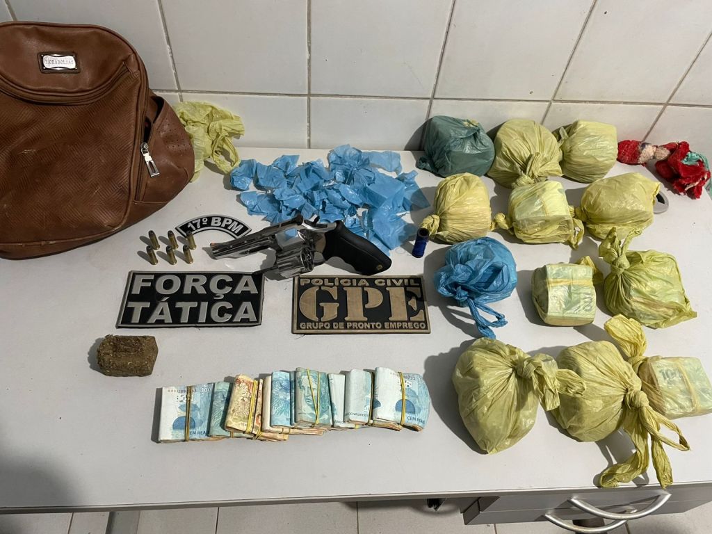 Polícia prende homem em flagrante por tráfico de drogas e porte ilegal de arma em&nbsp;Codó