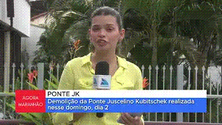 Plataformas remanescentes da ponte JK são implodidas na BR-226