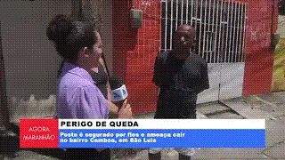 POSTE AMEAÇA CAIR EM RUA DE SÃO LUÍS&nbsp;⚠️⚡