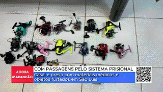 CASAL É PRESO COM MATERIAIS MÉDICOS E OBJETOS&nbsp;ROUBADOS