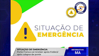 GOVERNO FEDERAL RECONHECE SITUAÇÃO DE EMERGÊNCIA EM PORTO&nbsp;FRANCO