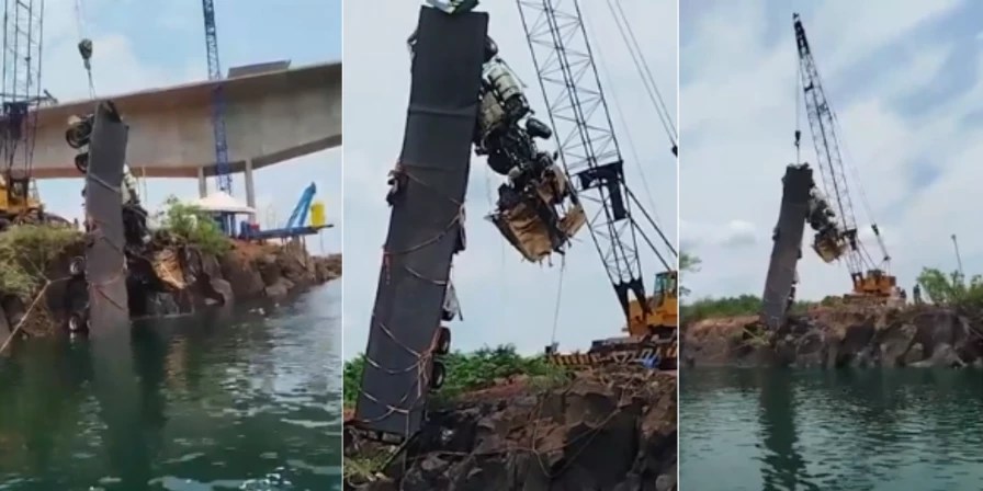 Mais um caminhão é retirado do Rio Tocantins após desabamento da ponte entre Maranhão e&nbsp;Tocantins