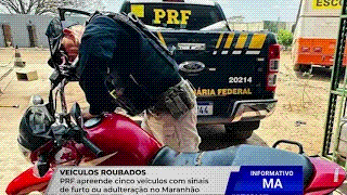 PRF RECUPERA CINCO VEÍCULOS ROUBADOS DURANTE FISCALIZAÇÕES NO MARANHÃO