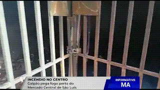 INCÊNDIO ATINGE GALPÃO NO MERCADO CENTRAL DE SÃO LUÍS E ASSUSTA MORADORES DURANTE A&nbsp;MADRUGADA