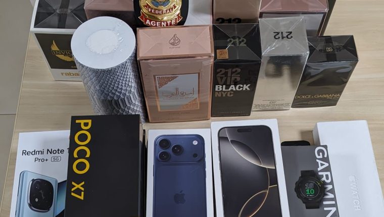 Polícia Federal apreende mercadorias do Paraguai e detém dois homens no Aeroporto de&nbsp;Imperatriz