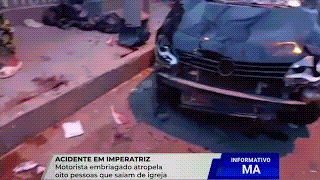 OITO PESSOAS ATROPELADAS APÓS SAÍDA DE IGREJA EM&nbsp;IMPERATRIZ