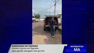 Homem é preso em flagrante após agredir advogado com garrafa em&nbsp;Pinheiro